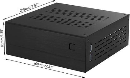 HTPC ITX Case Mini Chassis Computer Aluminum Steel Plate Case Desktop Case Gamer PC Case Gaming Computer Case.