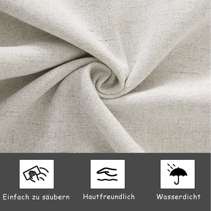 ROSAHQNDA Modernes Polsterbett, LED-Kastenbett mit großem Stauraum, elegantes Doppelbett aus Leinenstoff ohne Matratze