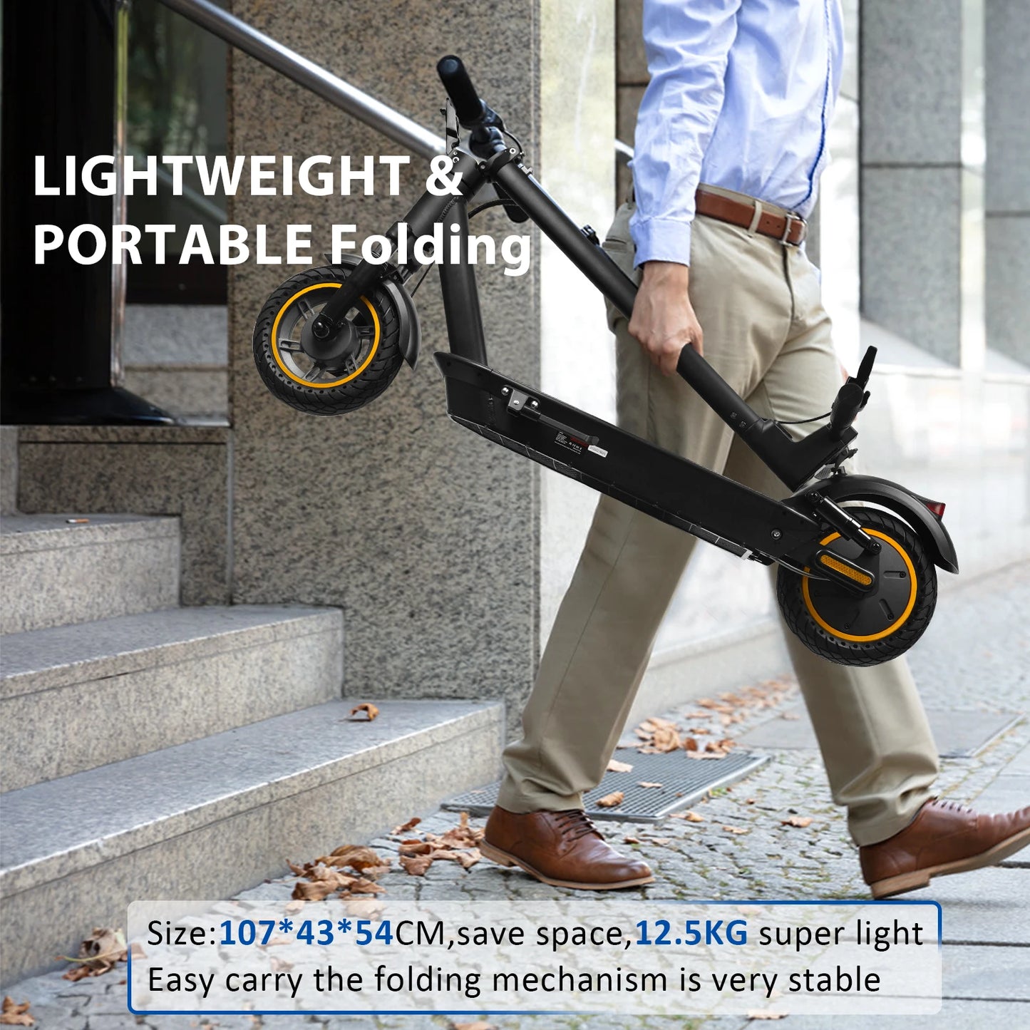 2025 Upgrate AOVOPRO Smart APP Electric Scooter 350W/500W Powerful Motor 36V/42V 25-45KM  Range Adults EScooter with Dual Brake.