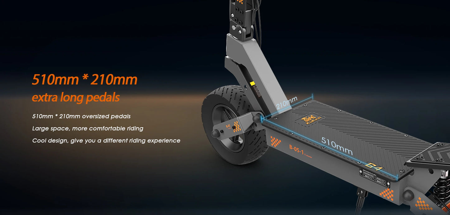 KuKirin G4 Electric Scooter Foldable , 2000W Motor, 60V 20Ah Battery, 70km/h Top Speed, 75km Range, 11'' Tubeless Wheels.