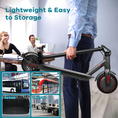 2025 Upgrate AOVOPRO Smart APP Electric Scooter 350W/500W Powerful Motor 36V/42V 25-45KM  Range Adults EScooter with Dual Brake