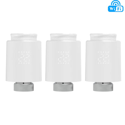 EZAIOT Smart Tuya Wifi/ZigBee3.0 Radiator Actuator TRV Programmable Thermostatic App Remote Temperature Controller Alexa Google