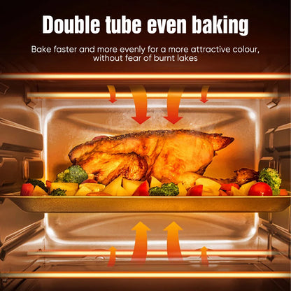 700W 13L Mini Air Fryer Oven - Multi-Function Convection Baker for Baking, Roasting, Healthy Home Cooking (Compact Electric).