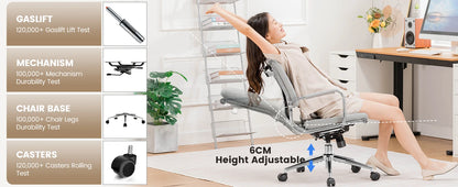 COMHOMA Chefsessel Bürostuhl Ergonomischer Schreibtischstuhl Drehstuhl Computerstuhl mit Armlehnen Schminktisch Stuhl