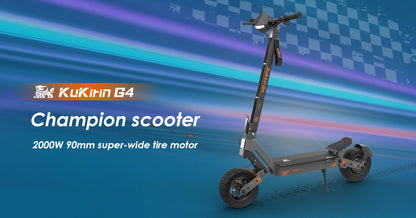 KuKirin G4 Electric Scooter Foldable , 2000W Motor, 60V 20Ah Battery, 70km/h Top Speed, 75km Range, 11'' Tubeless Wheels.