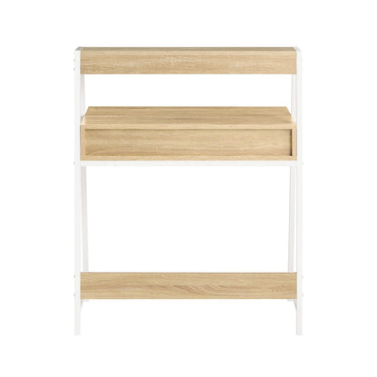 SoBuy FWT63-N Schreibtisch mit Ablage und Fach Computertisch Arbeitstisch Bürotisch Tisch mit Schublade