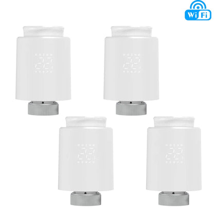 EZAIOT Smart Tuya Wifi/ZigBee3.0 Radiator Actuator TRV Programmable Thermostatic App Remote Temperature Controller Alexa Google