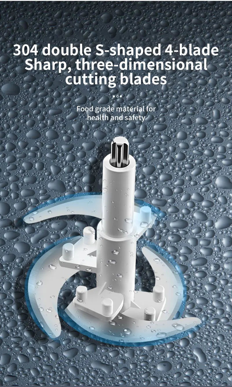 Electric Meat Grinders 2L Food Crusher Stainless Steel Multifunctional Vegetable Slicer Processor Chopper Kitchen Blenders.