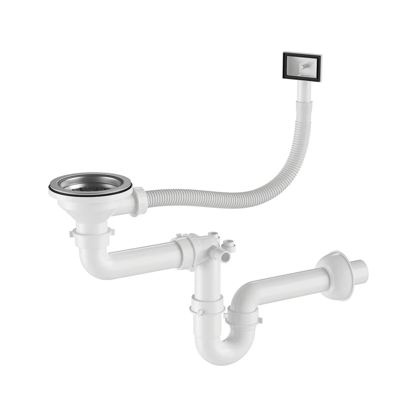 Graphitschwarzes Edelstahlspülbecken 46 x 45 cm – Einzelschüssel-Topmount – mit Abflusssatz, Überlauf und Zubehör