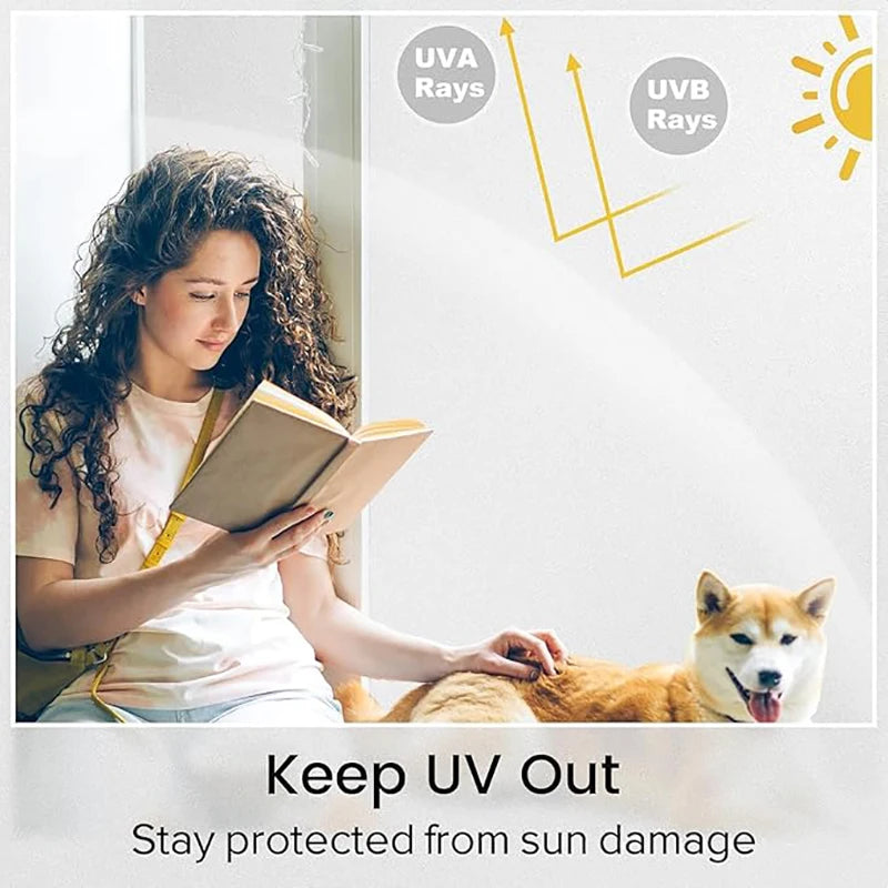 Frosted glass window privacy film PVC electrostatic adsorption bathroom window frosted wallpaper home decoration film.