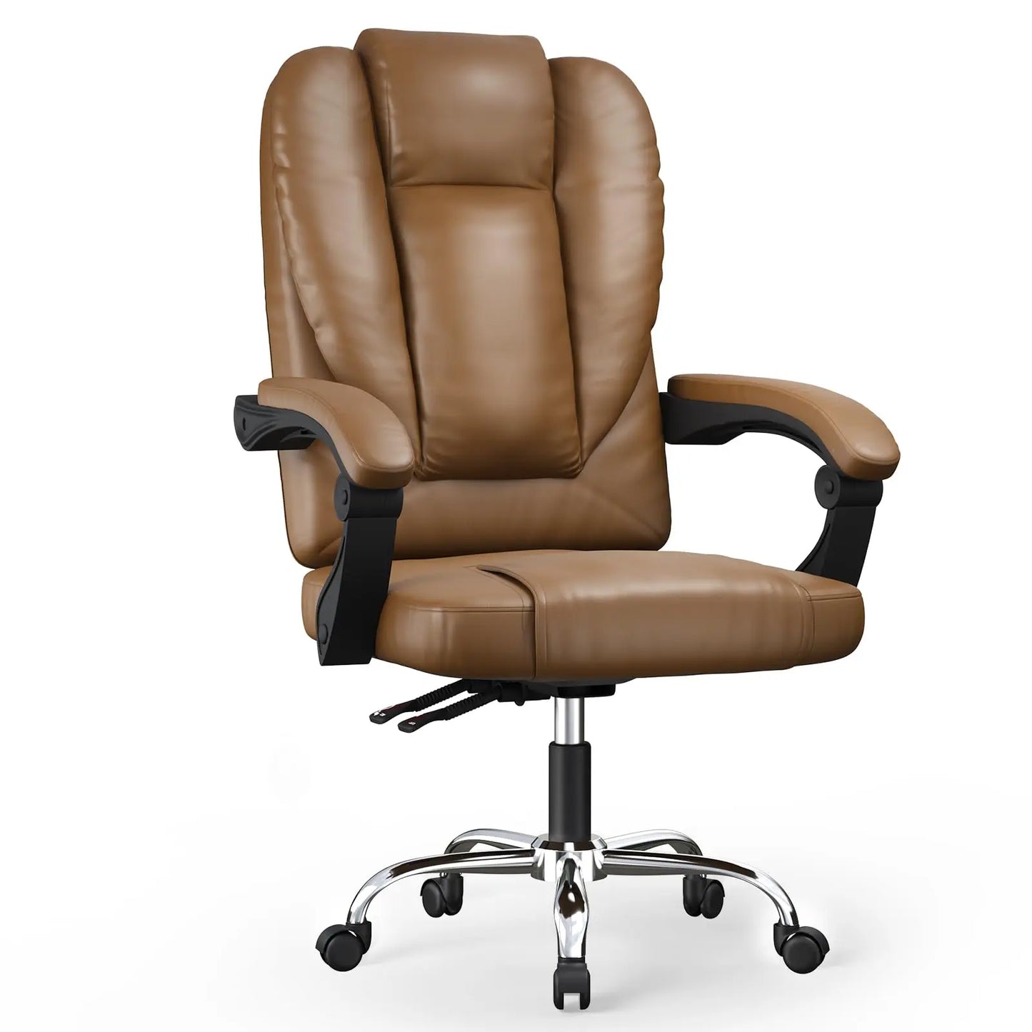 Ergonomic Office Chair PU Leather Desk Chair Spring Pad Design High Backrest Adjustable Executive Chair Swivel Chair