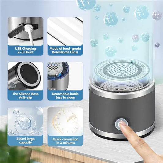420ml Hydrogen-Rich Water Cup Electric Hydrogen Rich Water Generator Titanium Quality Filter Antioxidant Lonizer WaterCup.