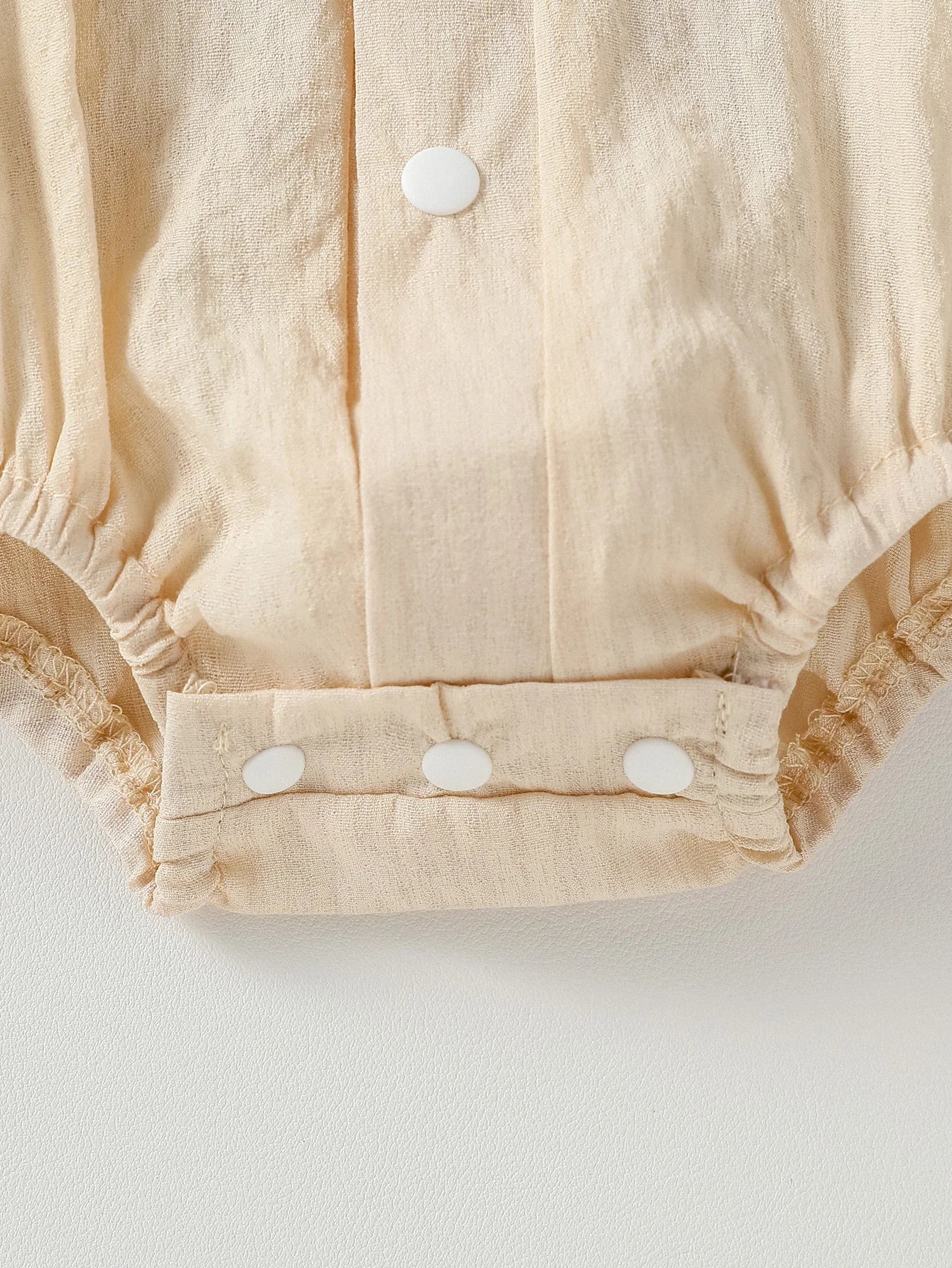 Baby Solid Jungen Kurzarm Button Up Kragen Body Sommer Alltag Overall.