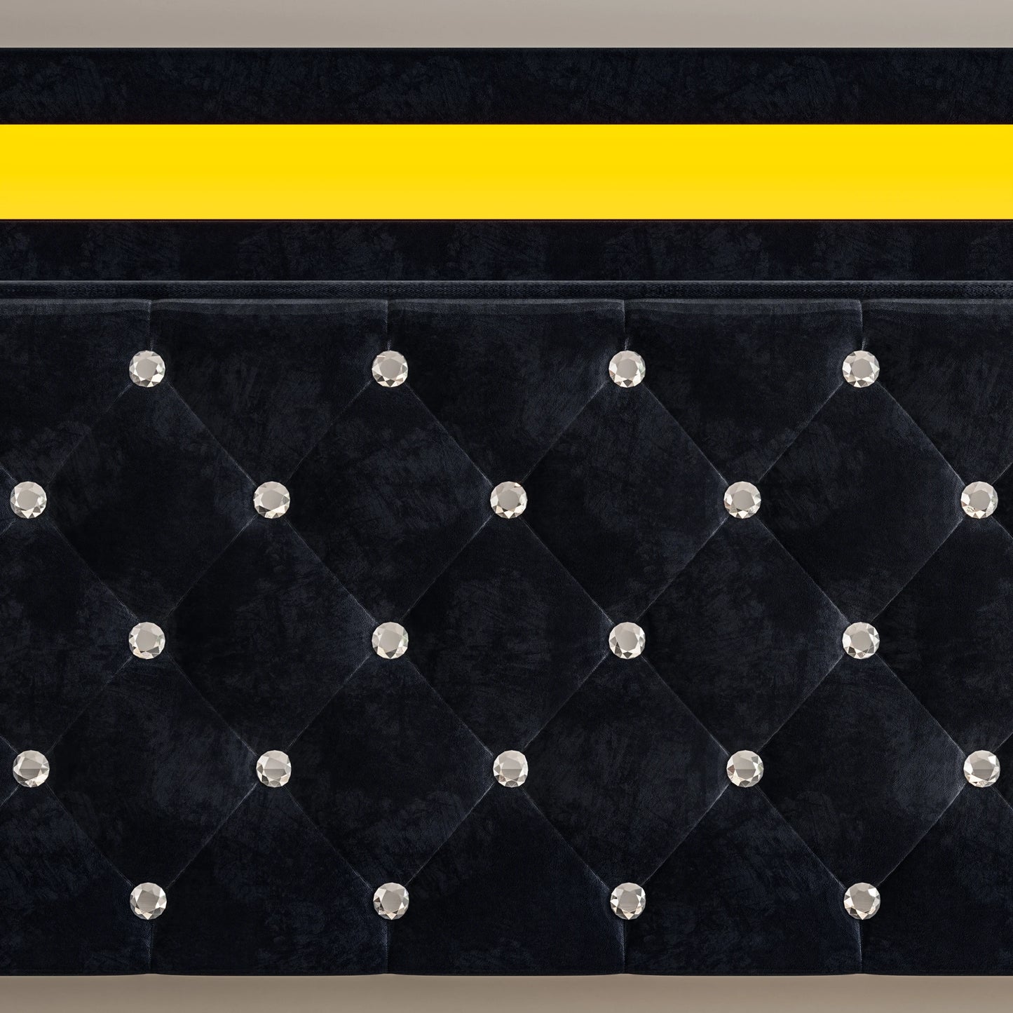 Rosahqnda Doppelbettgestell 140–160–180 x 200 cm, verstellbares LED-Kopfteil, hydraulisches Bett mit Stauraum, gepolstertes Jugendbett, Samt