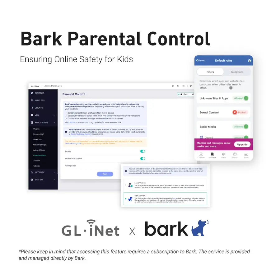 GL.iNet Flint 2 (GL-MT6000) home and office router, 8-Stream Wi-Fi 6 technology,OpenWrt,2.5G Ethernet ports,Parental control.