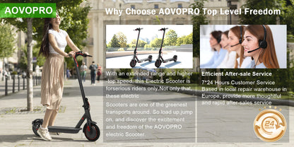 AOVOPRO ES80 500W Electric Scooter for Adults 35KM Long Range 31KM/H Fast Speed Folding Electric Scooter 8.5 Inch Smart Escooter.