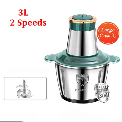 2L/5L Electric Meat Grinder Food Processor Chopper Stainless Steel Kitchen light Machine Chopper Slicer Machine Home Grinder.