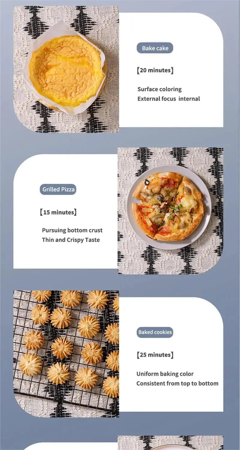 10L Large Capacity Electric Air Fryers Oil-free Automatic Household Kitchen 360 ° Baking Convection Oven Deep Fryer without Oil.