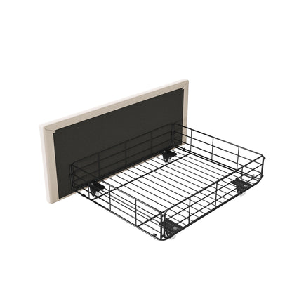WoodenAura Polsterbett 160x200 cm mit LED-Beleuchtung, Doppelbett mit 4 Schubladen, Bett rahmen mit Lattenrost, keine Matratze