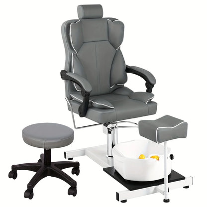 Fuß-SPA-Stuhl, Nagelstudio-Sofa mit Fußbad-Waschbecken, Pediküre-Stühle mit hydraulischem Heben und 360-Grad-Drehung, Möbel