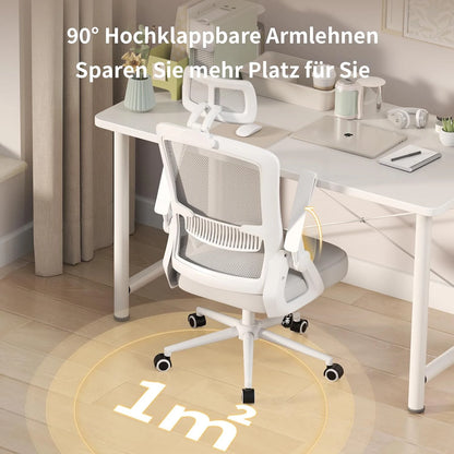 Ergonomic Office Chair Desk Chair with Headrest Breathable Mesh Cover Lumbar Support Computer Chair 360° Swivel Chair