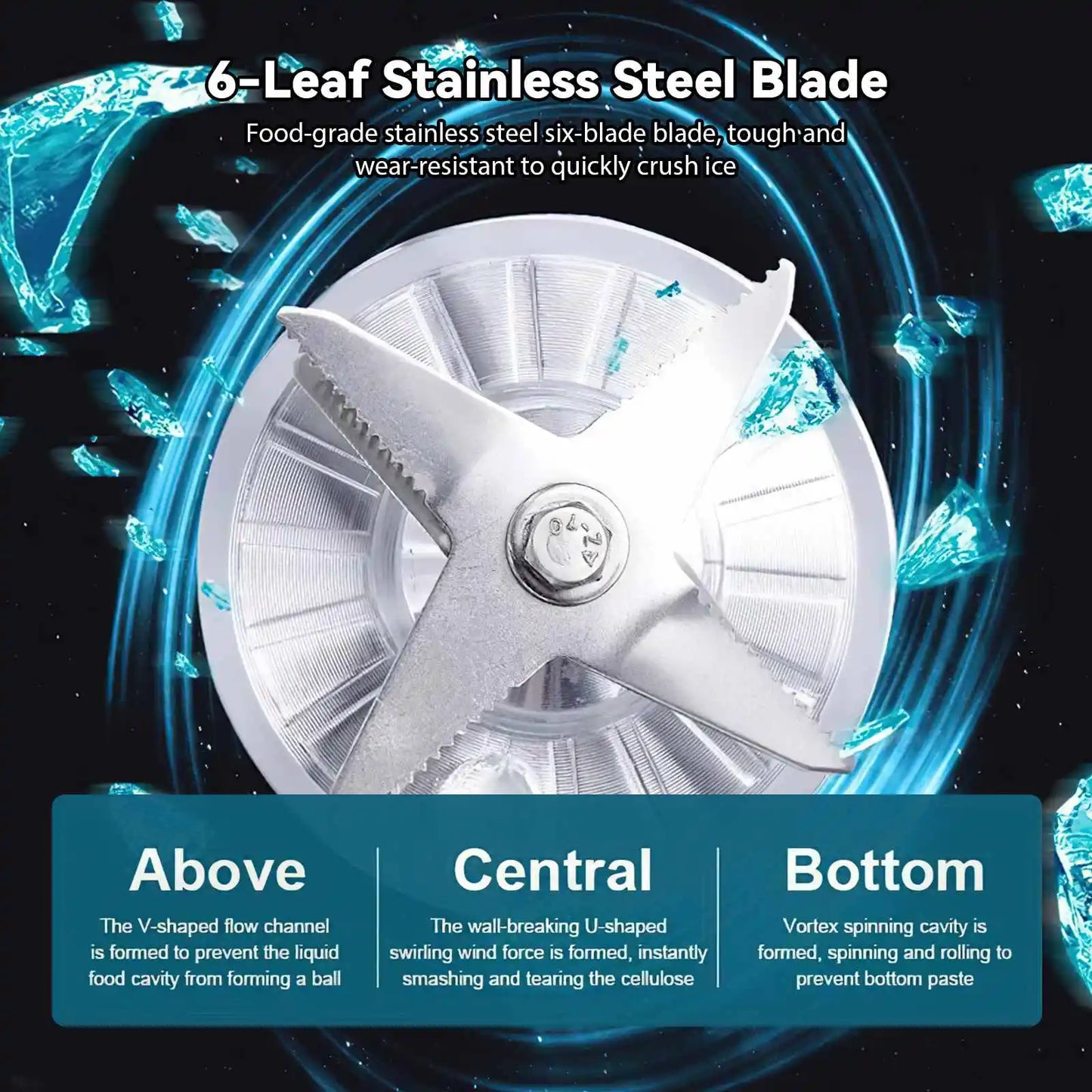 2000W Heavy Duty Commercial Blender Stationary Mixer Food Processor Ice Smoothies for Kitchen High Power Juicer Blender BPA Free.