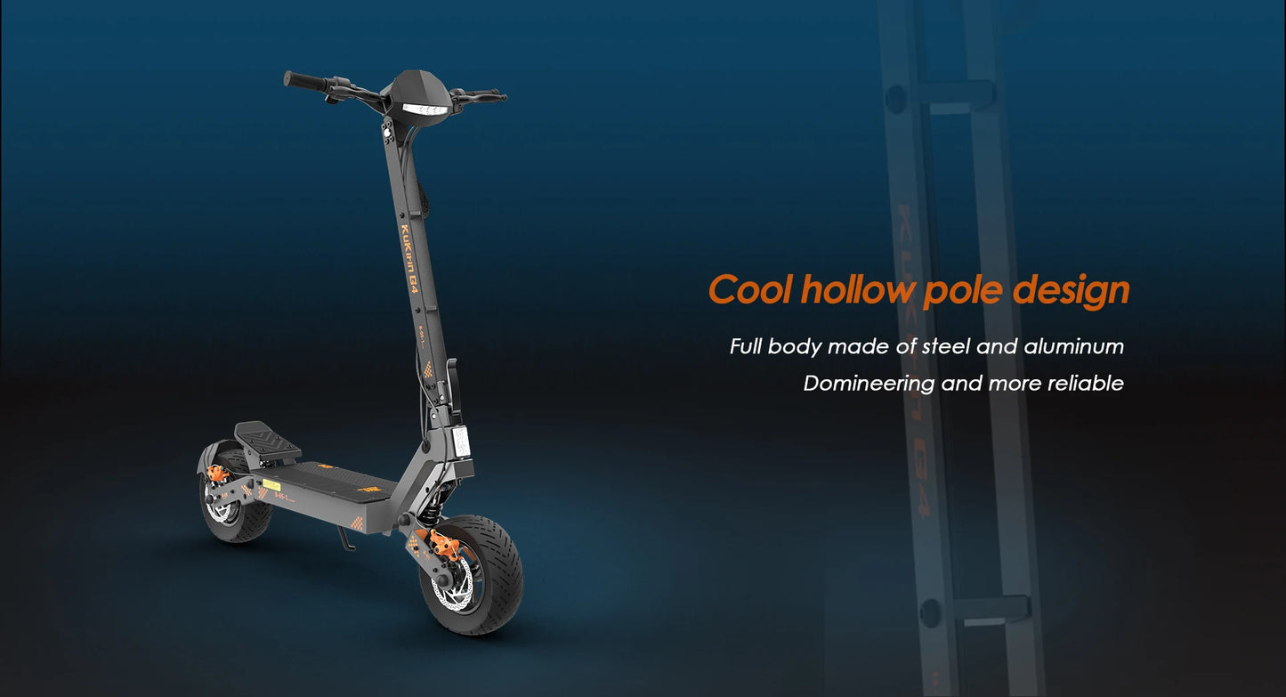KuKirin G4 Electric Scooter Foldable , 2000W Motor, 60V 20Ah Battery, 70km/h Top Speed, 75km Range, 11'' Tubeless Wheels.