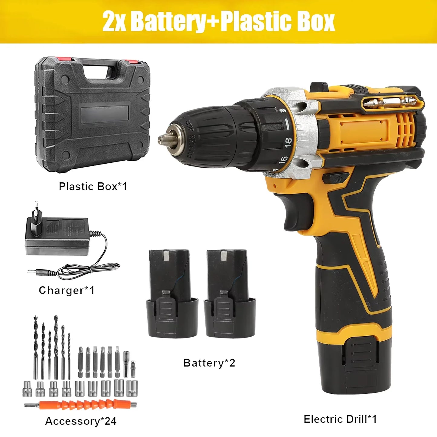 55N.M 10MM 23 + 1 Drehmoment Bürstenlosen Elektrischen Schlagbohrmaschine Metall Ratsche Chuck Akku-bohrschrauber Elektrische Schraubendreher DIY power Tools