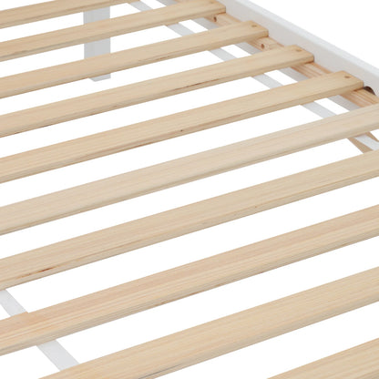 Rosahqnda Bett aus massivem Kiefernholz, Einzelbett 90 x 200 cm, Doppelbettrahmen 140 x 200 cm, Gästebett, Wohnungsbett, Jugendbett, Hauptschlafzimmer, Holz