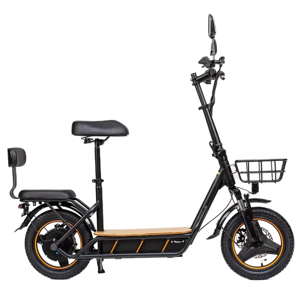 KuKirin C1 Pro Adult Electric Scooter With Seat 14" Tire 500W Motor 48V 26Ah Battery 45km Max Speed Electric Motorcycle