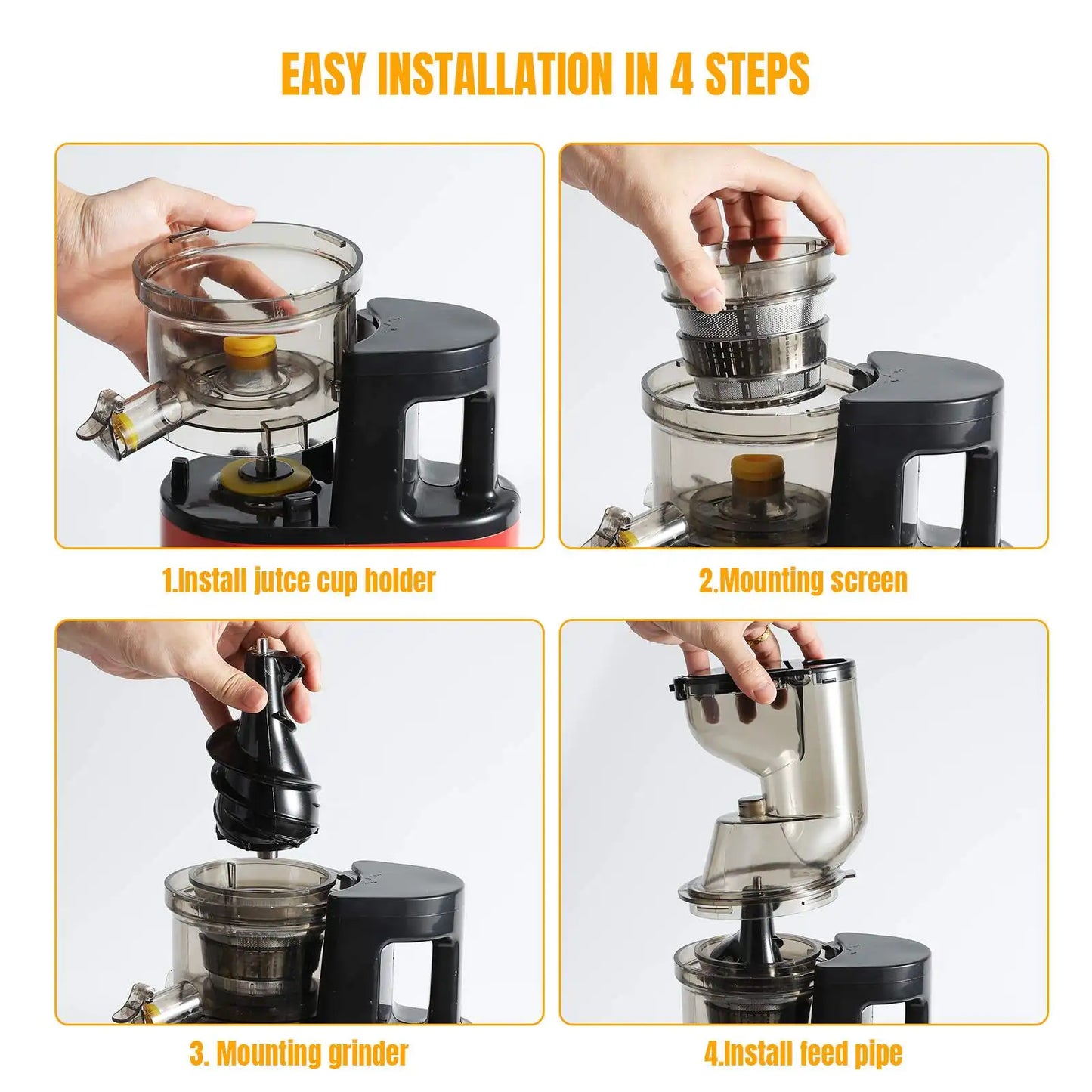 Full automatic wide-diameter multifunctional House fruit juicer portable juice redeparation juice juicer.