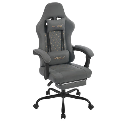 WOLTU Computer-Gamer-Stuhl, ergonomischer drehbarer PC-Gaming-Stuhl mit Taschenfederkissen, Massagefunktion für Büro und Zuhause