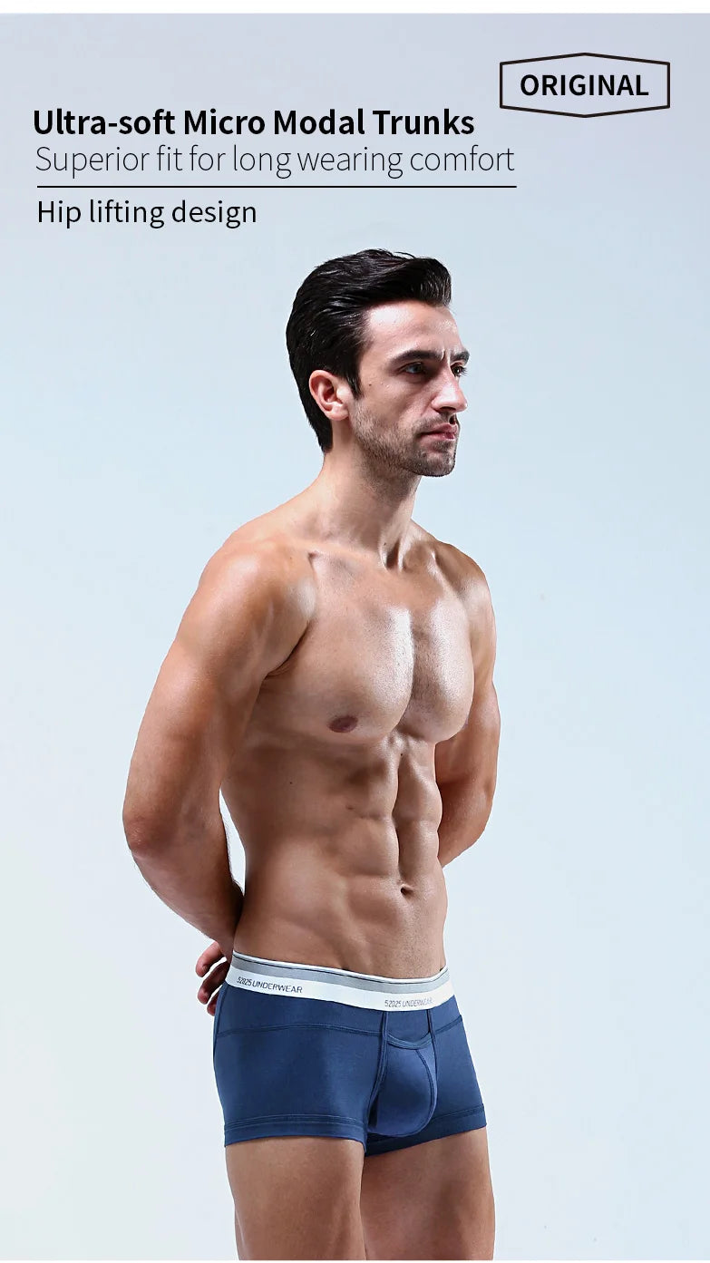 52025 Micromodal-Boxershorts/Badehose für Herren – höchster Komfort, ultimative Weichheit und luxuriöses Gefühl. Stilvolle und extrem bequeme Passform