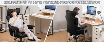 GTPLAYER Gaming Stuhl, Gamer Stuhl, Ergonomischer Bürostuhl mit Fußstütze, Stoffoberfläche, Federsitzkissen, Gaming Chair