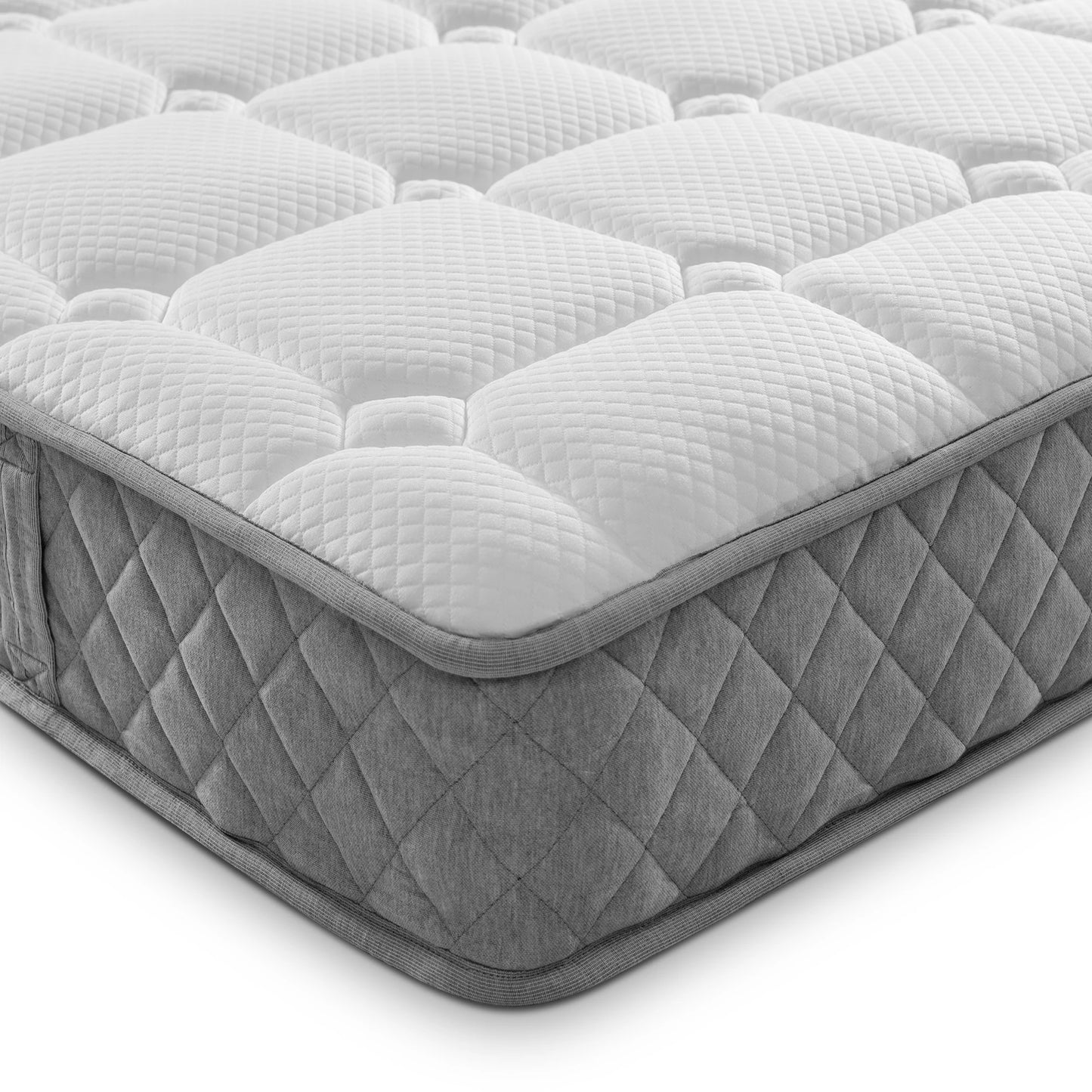 Mattress mit 7-Zonen-Taschenfederkern, Härtegrad H3 (mittelfest) Orthopädische Kaltschaummatratze 20 cm Höhe, 4 Griffe + Vakuumverpackt