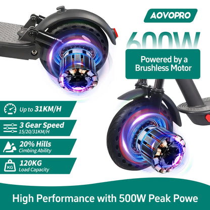 JUICEASE AP07 Electric Scooter 35KM Range 8.5Inch Escooter 350W/600W Power 31KM/H APP Scooter Electric Dual Damping Turn Signal.