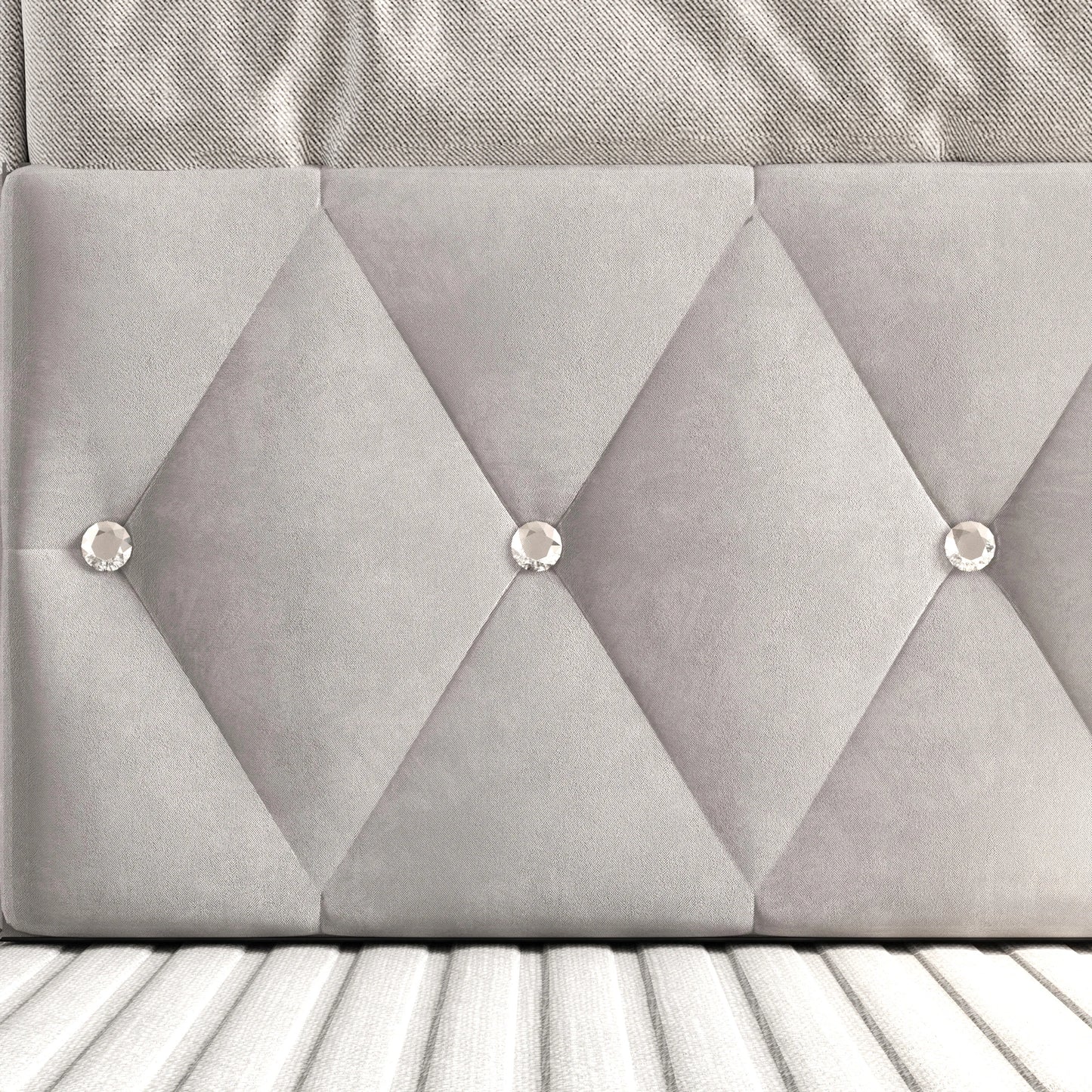 Rosahqnda Doppelbettgestell 140–160–180 x 200 cm, verstellbares LED-Kopfteil, hydraulisches Bett mit Stauraum, gepolstertes Jugendbett, Samt