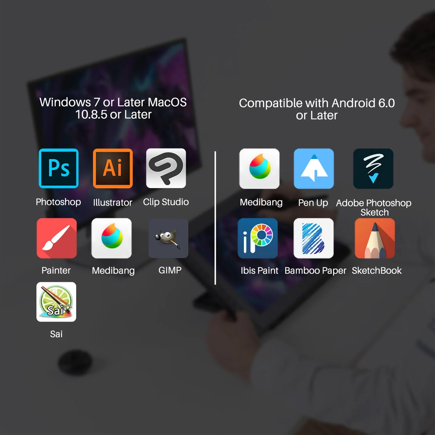 HUION New Arrival Kamvas 16(2021) Graphics Drawing Monitor Battery-free Digital Pen Tablet For Win/MAC And Android 120%s RGB.