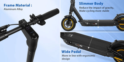 2025 Upgrate AOVOPRO Smart APP Electric Scooter 350W/500W Powerful Motor 36V/42V 25-45KM  Range Adults EScooter with Dual Brake