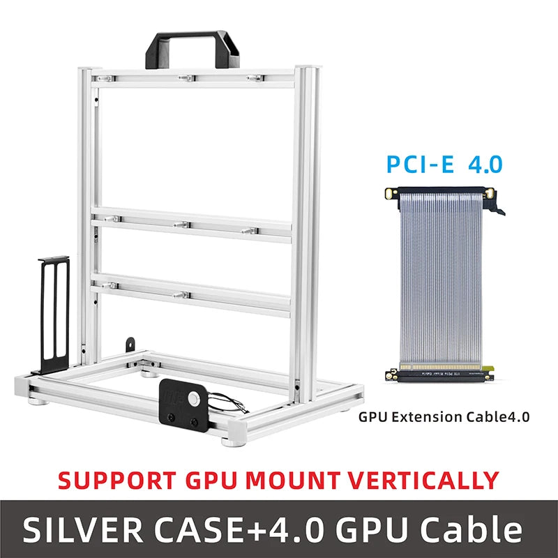 METALFISH BlockCase Aluminum Open Frame Case Support ATX/M-ATX Mainboard GPU Mount Horizontally 240 Water Cooler Gaming Cabinet