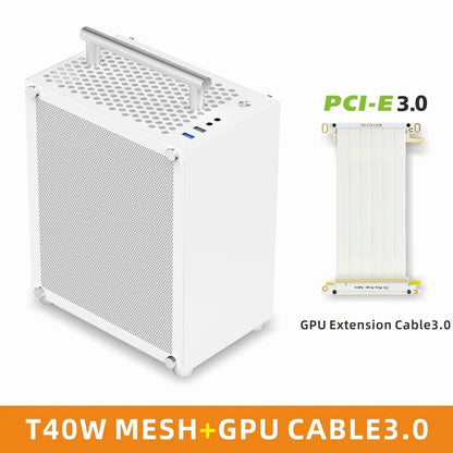 METALFISH T40 Mini ITX Black Case 7L Gaming Computer Chassis Compact transparent PC Support SFX PSU/70mm Cooler With Handle