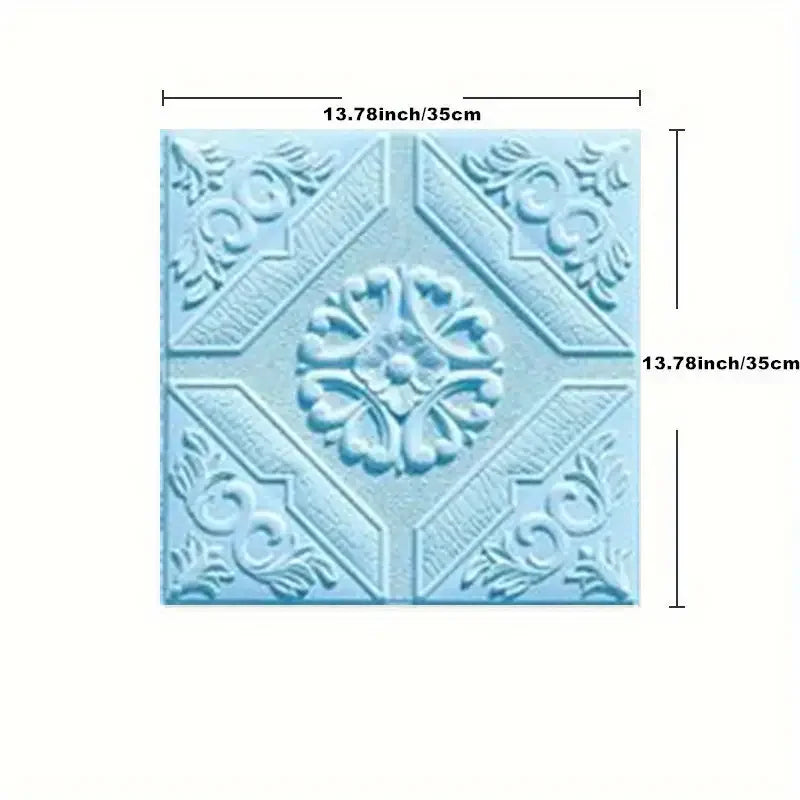 35*35cm Ceiling Roof Decoration Wallpaper Self-adhesive Bedroom 3D Waterproof Background Wall Wallpaper