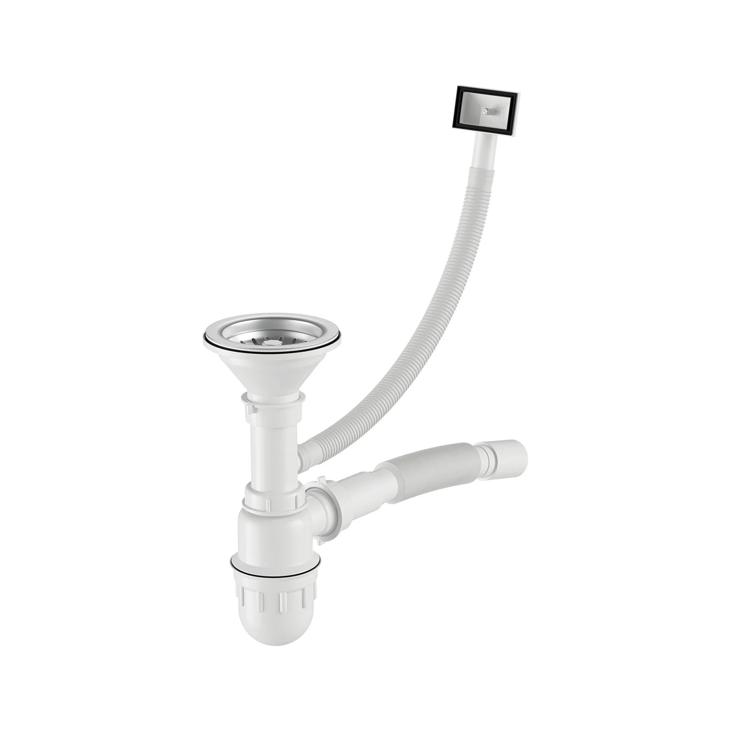 60 x 49 cm Ovales Spülbecken aus Edelstahl mit Abtropffläche – Einbauspüle, reversibel, modernes Design mit einem Becken