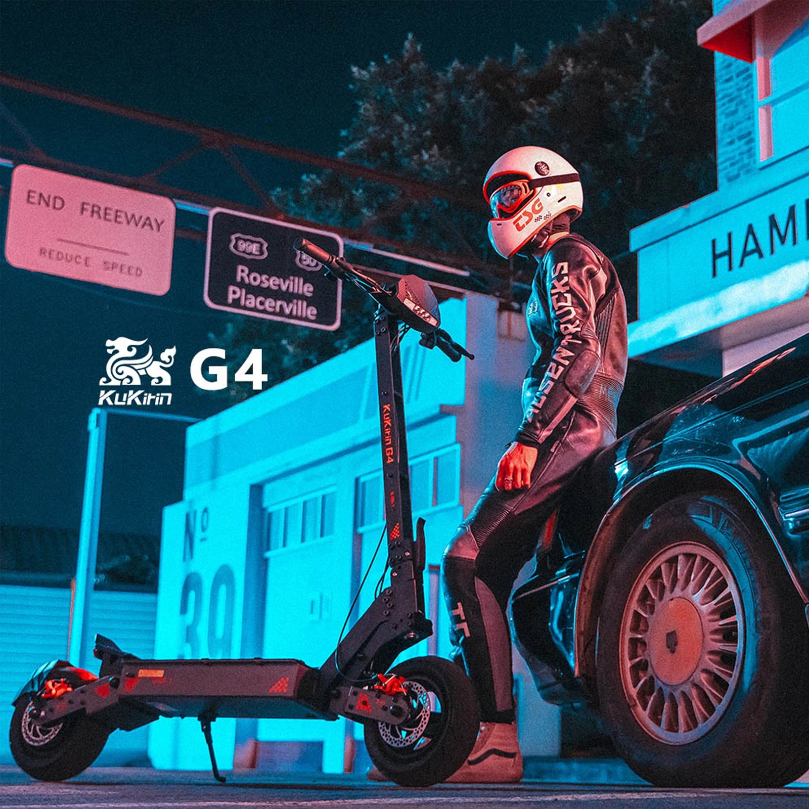 KuKirin G4 Electric Scooter Foldable , 2000W Motor, 60V 20Ah Battery, 70km/h Top Speed, 75km Range, 11'' Tubeless Wheels.