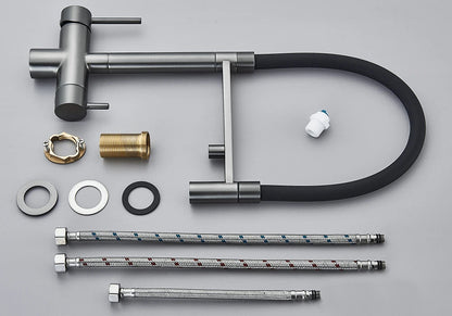 Black Grey Filtered Kitchen Faucet Water Filter Kitchen Faucets Filter Faucet Mixer Water Purification Water Drinking Water Taps