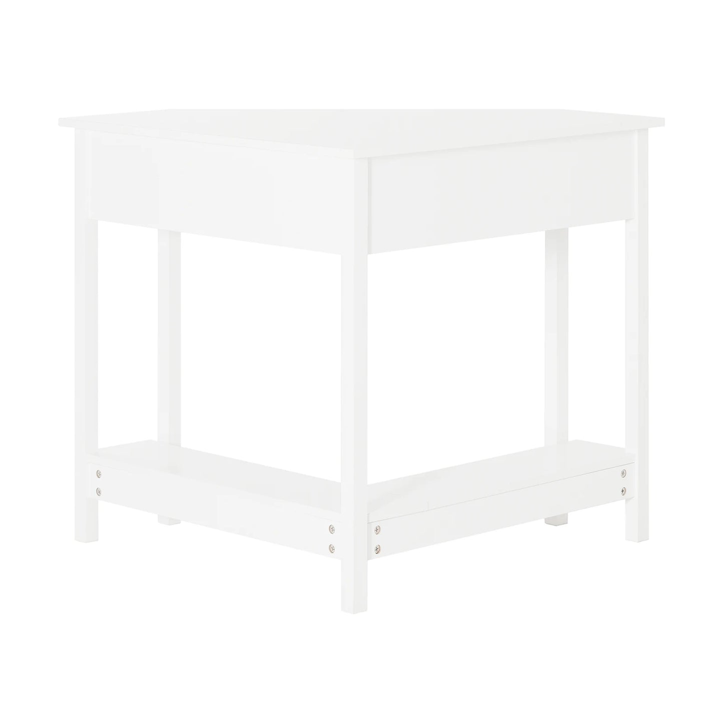 SoBuy® FWT31-W Ecktisch weiß Schreibtisch Computertisch Arbeitstisch Tisch mit Ablage HT ca: 76x76cm