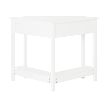 SoBuy® FWT31-W Ecktisch weiß Schreibtisch Computertisch Arbeitstisch Tisch mit Ablage HT ca: 76x76cm