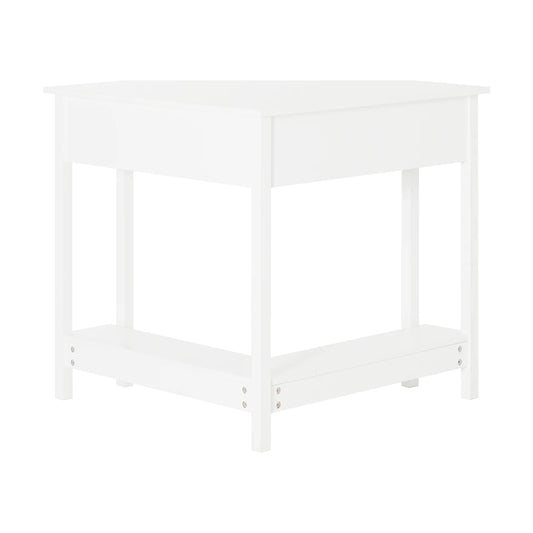 SoBuy® FWT31-W Ecktisch weiß Schreibtisch Computertisch Arbeitstisch Tisch mit Ablage HT ca: 76x76cm