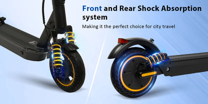 2025 Upgrate AOVOPRO Smart APP Electric Scooter 350W/500W Powerful Motor 36V/42V 25-45KM  Range Adults EScooter with Dual Brake