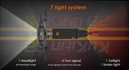 Kukirin G2 Foldable Electric Scooter 800W Brushless Motor 48V 15.6Ah Battery 10-inch Tire 45km/h Max Speed 55km Range.